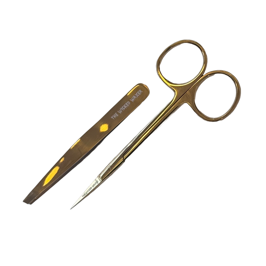 The Wicked Waxer Tweezer Scissor Set